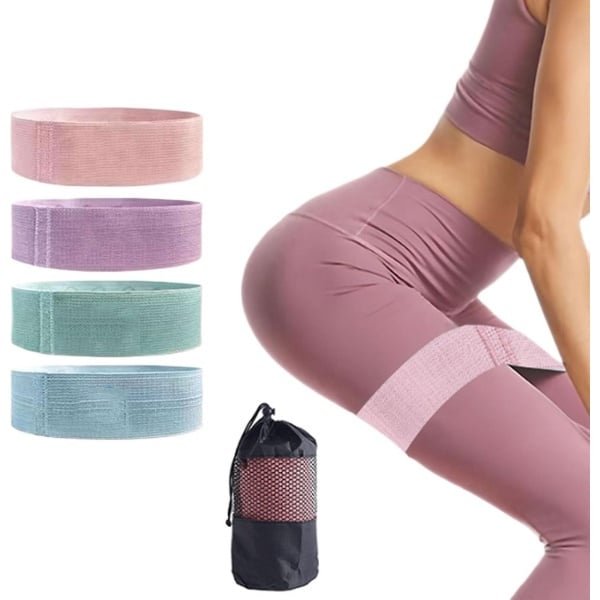 Set van 4 Weerstandsbanden voor Krachttraining en Fitness Thuis