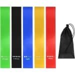 Set van 5 Fitness Elastieken met Verschillende Weerstanden voor Yoga en Krachttraining