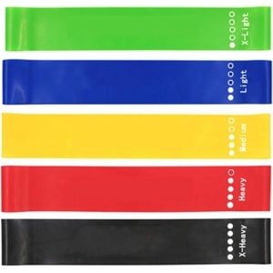 Set van 5 Weerstandsbanden voor Fitness, Yoga en Krachttraining