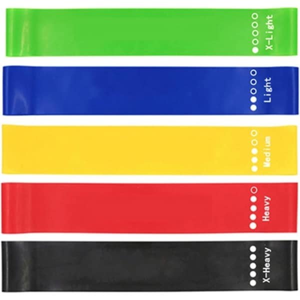 Set van 5 Weerstandsbanden voor Fitness, Yoga en Krachttraining