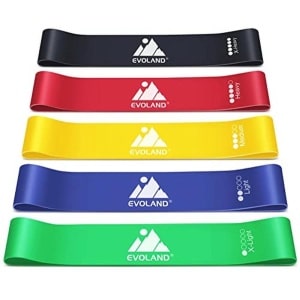 Set van 5 Weerstandsbanden voor Krachttraining en Fitnessoefeningen