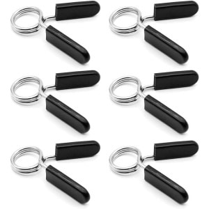 Set van 6 Veerhalsklemmen 30mm voor Halterstangen - Stevige Halterklemmen voor Krachttraining