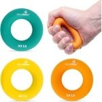 Siliconen ringen voor grip en krachttraining - Pack van 3 ringen in verschillende weerstandsniveaus