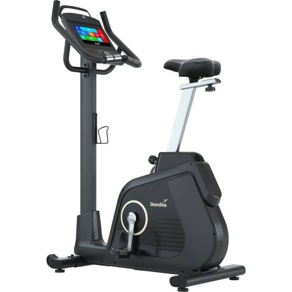 Skandika Cykling P14 Ergometer Hometrainer - Hometrainer - Hometrainer met touchscreen, multimedia Android computer, tot 150 kg, tot 205 cm, speakers, Bluetooth, app-verbinding, Kinomap - Fitnessfiets voor thuis - 105 x 51 x 147cm (L x B x H) - zwart