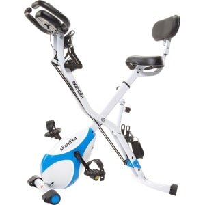 Skandika Foldaway X-3000 Fitnessbike - Hometrainers - Hometrainer fiets - F-Bike B-Bike met rugleuning, ergometer fiets, opvouwbaar - Multi-Gym 4 in 1 Oefenfiets, Ligfiets, Benentrainer, Krachtstation - Max. 100 kg gebruikersgewicht - black