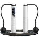 Smart Springtouw met Teller - 2-in-1 Draadloos en Bedraad Springtouw met HD-scherm, Type-C Oplaadbaar, Verstelbare Lengte, Verzwaarde Handgrepen. Geschikt voor fitness, workouts, cardio en homegyms.