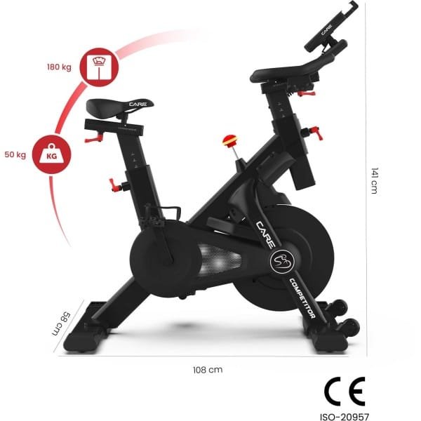 Spinningfiets - CARE - COMPETITOR - Magnetisch
