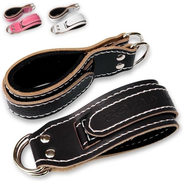 Sport Enkelbanden van Leer voor Gym Pulley - Fitness Enkelriemen voor Training - Leren Enkelbanden voor Krachttraining - RL Grips