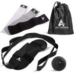 Sportset (3 in 1) Beenset met Trainingsbanden, Rekband en Massagebal, voor Krachttraining, Beentraining, Yoga, Spieropbouw, Behendigheid.