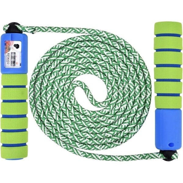 Springtouw - Touwtje springen met teller en comfortabele anti-slip handgrepen - licht springtouw voor workout crossfit boksen training en fitness