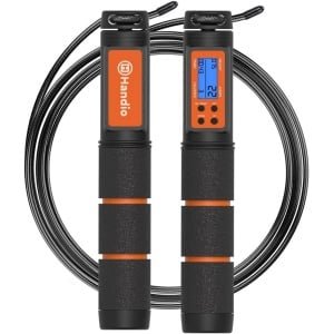 Springtouw met Teller Verstelbare Lengte - Stalen Kogellagers voor Fitness, Crossfit en Thuis Training