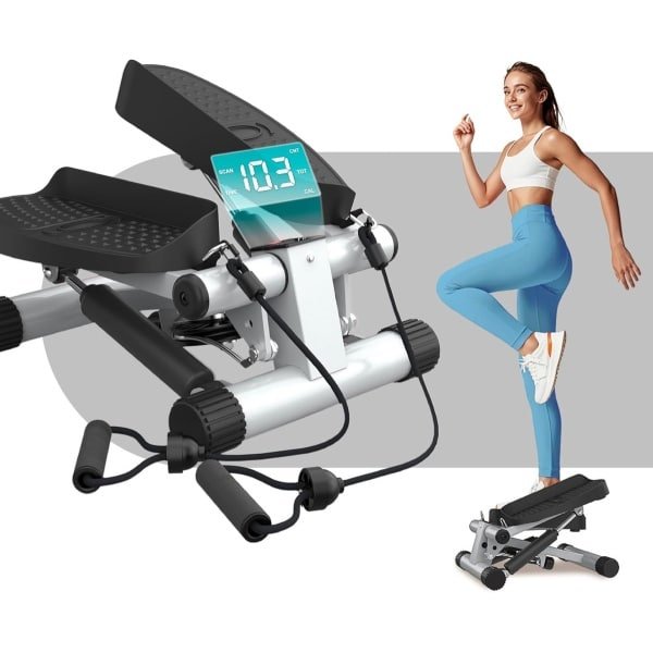 Stepper Fitness - Hometrainer - Crosstrainer Mini - Zilver grijs