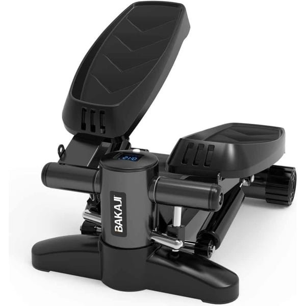 Stepper fitness - Fitnessapparaat - LCD-display - Hometrainer - Roestvrij Staal - Antislip - Zwart