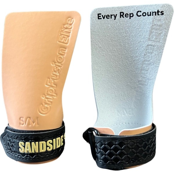Sticky Grips Geschikt voor Crossfit - Hand Grips - No Chalk - Fitness Handschoenen - Fingerless Grips - Peach Fuzz S/M
