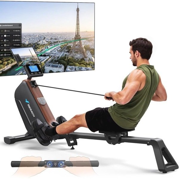 Stille Magnetische Roeitrainer met Verlengde Rails voor Verbeterde Bewegingsvrijheid