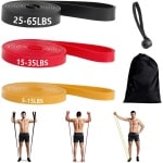 Stunq® Fitnessbanden weerstandsbanden set van 3, weerstandsbanden, krachttraining, optrekbare rubberen band, sporttrainingsbanden, fitnessband, stretchband, homegym voor mannen en vrouwen
