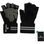 Supplife Sport & Fitness Handschoenen Heren & Dames - Krachttraining - CrossFit - Zwart & Grijs - Inclusief Opbergzakje - Maat S