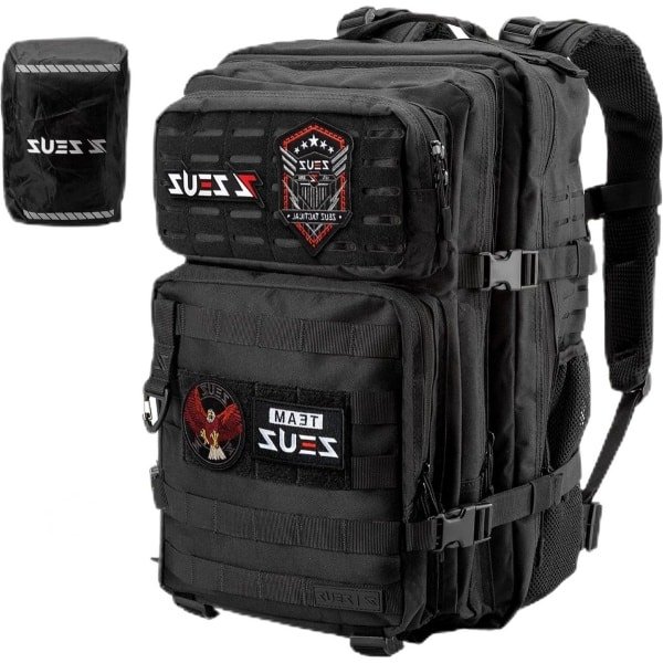 Tactical Rugzak Dames & Heren - Fitness CrossFit Backpack Sporttas - Militaire Army Bag - Sport Tas 45 Liter Zwart