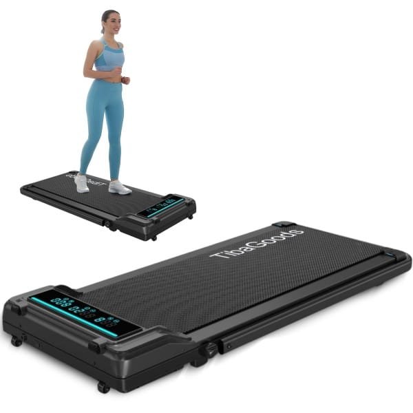 TibaGoods Loopband - 6km/h - Voor onder het bureau - Met extra olie - Nieuwe versie - tot maar liefst 150 kg