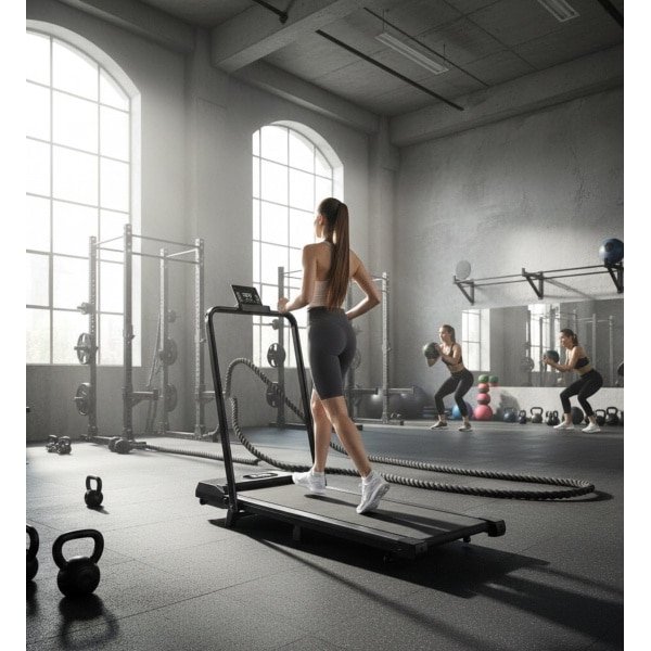 Treadmill Loopband voor Thuis - Inklapbare Walking Pad 1-8 km/u, Schokabsorberend, LCD-Display, Compact & Lichtgewicht - Thuis en Kantoor - FitWalk 2500 Altameubel