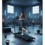 Treadmill Walking Pad met Helling & Afstandsbediening - 8 km/u Loopband voor Thuis & Kantoor - Inklapbaar Looppad tot 120 kg - Compact, Stil & Schokabsorberend - LED-Display - Altameubel