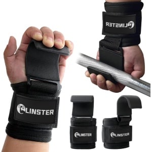 Trekhulp haak voor krachttraining - neopreen haak (paar) met 9 cm breed - bodybuilding powerlifting fitness - mannen en vrouwen