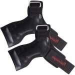 Trekkraps krachttraining fitness handschoenen voor bodybuilding gewichtheffen - leren grips voor heren en dames zwart