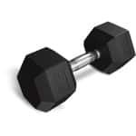 Trex Sport TX-050RD - Dumbbell - Staal met rubber - Voor krachttraining - 1×5 kg - Geribbelde greep