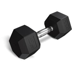 Trex Sport TX-050RD - Dumbbell - Staal met rubber - Voor krachttraining - 1×5 kg - Geribbelde greep
