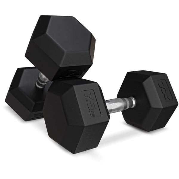 Trex Sport TX-075RD - Dumbbell - Staal met rubber - Voor krachttraining - 1×7,5 kg - Geribbelde greep