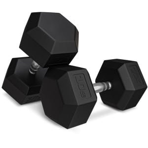 Trex Sport TX-100RD - Dumbbell - Staal met rubber - Voor krachttraining - 1×10 kg - Geribbelde greep