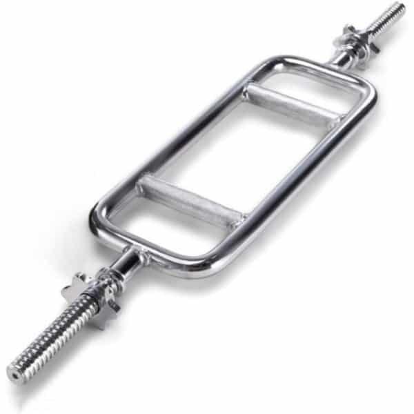 Tricepsstang 86 cm voor Krachttraining - Curl Bar met Schroefdraad en Sluitingen