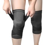 Twee kniebraces per verpakking, unisex sportkniebraces, antislip en ademend, geschikt voor buitensporten of krachttraining, maat XL (zwart).