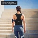Unisex Rugsteun Houding Brace, Correctie Tape Riem Krachttraining Hunchback Corrector Zittend Brace Zwart Atletiek