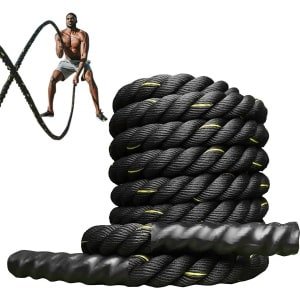 Vechttouw voor fitnesstraining - 9 m/12 m, zware oefentouwen voor krachttraining.