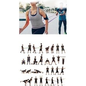 Veelzijdige Weerstandsbanden voor Krachttraining en Revalidatie met Zes Weerstandsniveaus