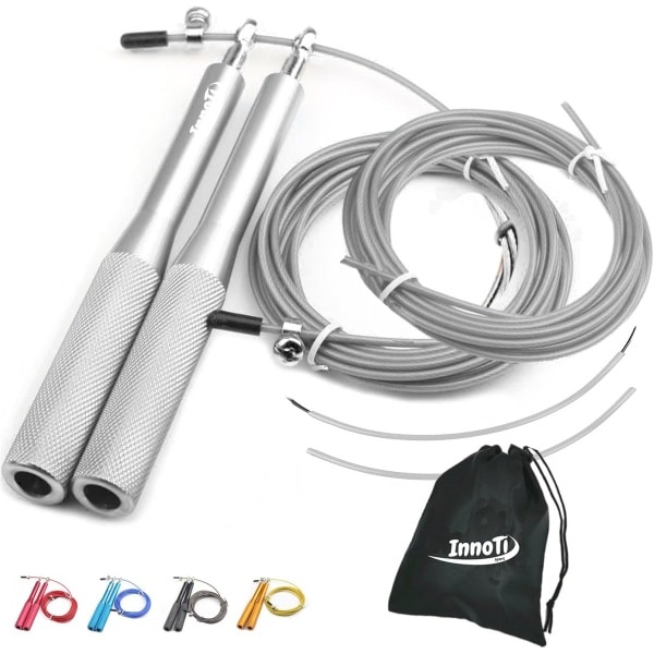 Verstelbaar Crossfit Springtouw voor Hoge Snelheid - Lichtgewicht Aluminium Met Extra Reservekabel