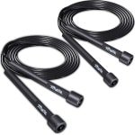 Verstelbaar lichtgewicht springtouw voor fitness en lichaamsbeweging - kunststof handgrepen - knoopvrij - ideaal voor crossfit, sportschool en cardio