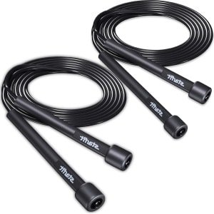 Verstelbaar lichtgewicht springtouw voor fitness en lichaamsbeweging - kunststof handgrepen - knoopvrij - ideaal voor crossfit, sportschool en cardio