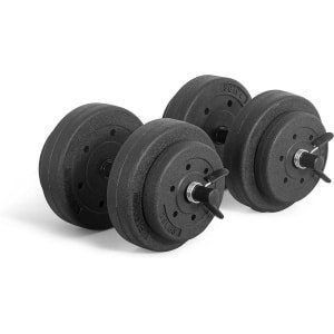 Verstelbare Dumbbell Set 18 kg - Halterset met Gewichtsplaten en Klemmen voor Krachttraining Thuis