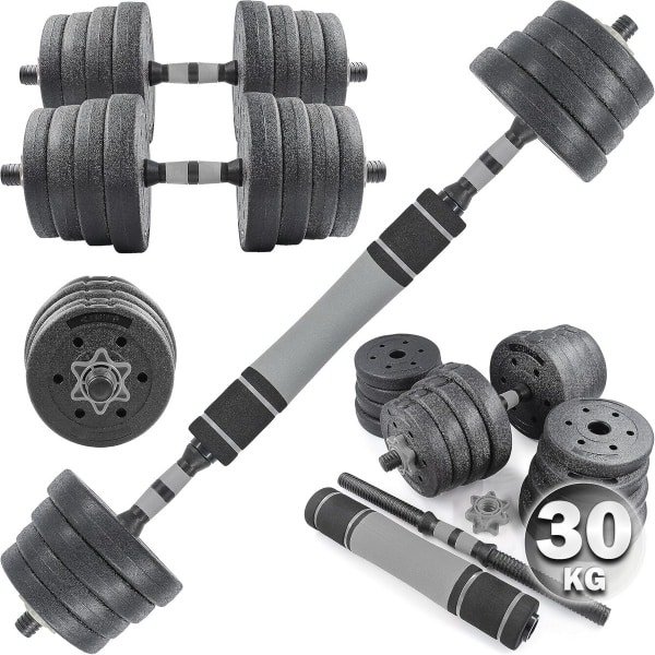 Verstelbare Dumbbell & Barbell Set 30kg / 40kg voor Krachttraining en Fitness | Thuis Gym Uitrusting