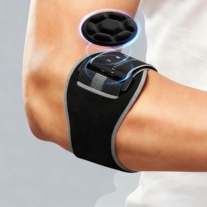 Verstelbare Elleboogbandage voor Tennisarm en Golfarm met Drukverhogende Siliconen Strip - Ondersteunende Compressiebrace voor Mannen en Vrouwen bij Sport Krachttraining en Blessurepreventie