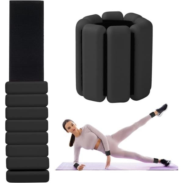 Verstelbare Enkel- en Polsgewichten Set 2x (Zwart) voor Fitness en Krachttraining