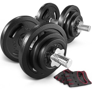 Verstelbare Halterset Gietijzer Gewichtsschijven met Korte Stangen voor Krachttraining