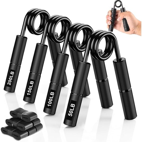 Verstelbare Hand- en Vingertrainerset voor Krachttraining en Herstel met Verschillende Weerstanden