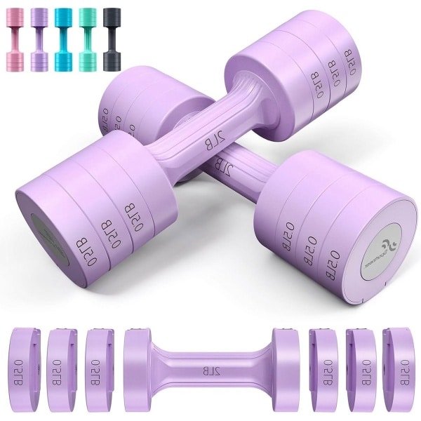 Verstelbare halters handgewichten set 2-8 kg snel aanpassen halter gewicht - voor thuis gym workout - krachttraining voor vrouwen en mannen verstelbare kettlebell