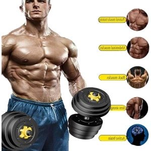 Verstelbare halterset - korte halters - stangen met stersluitingen - krachttraining - gekarteld