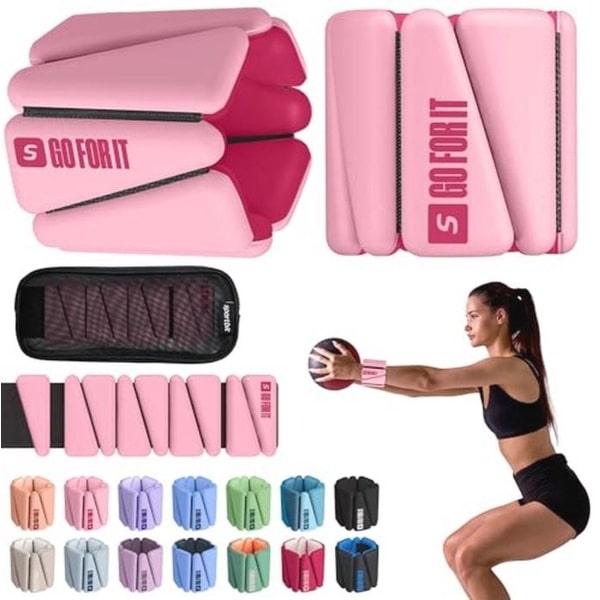 Verstelbare pols- en enkelgewichten set van 2 - 0,5 kg elk voor thuisgym, hardlopen, yoga en krachttraining