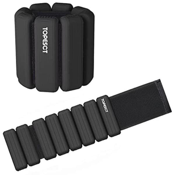 Verstelbare pols- en enkelgewichten set van 2, 0,5 kg per stuk - ideaal voor yoga, dans, pilates en cardio