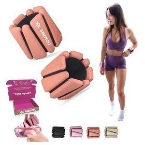 Verstelbare pols- en enkelgewichten voor dames - set van 0,9 kg - ideaal voor yoga, cardio en krachttraining